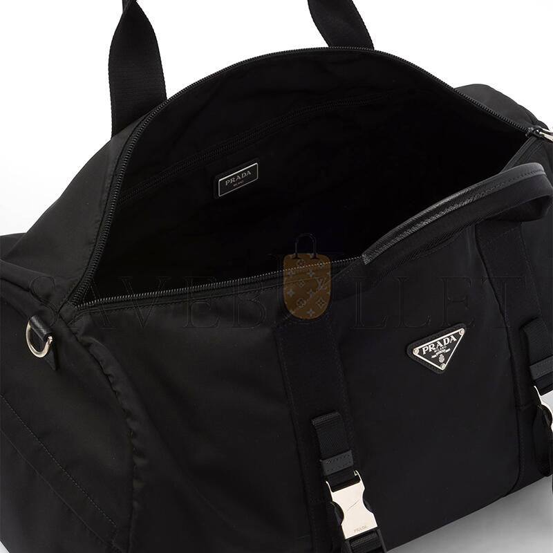 PRADA RE-NYLON AND SAFFIANO LEATHER DUFFLE BAG 2VC015 (50*27*27cm) 